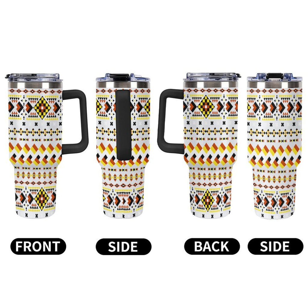 Tribal 40oz Tumbler with Multi-Color Handle