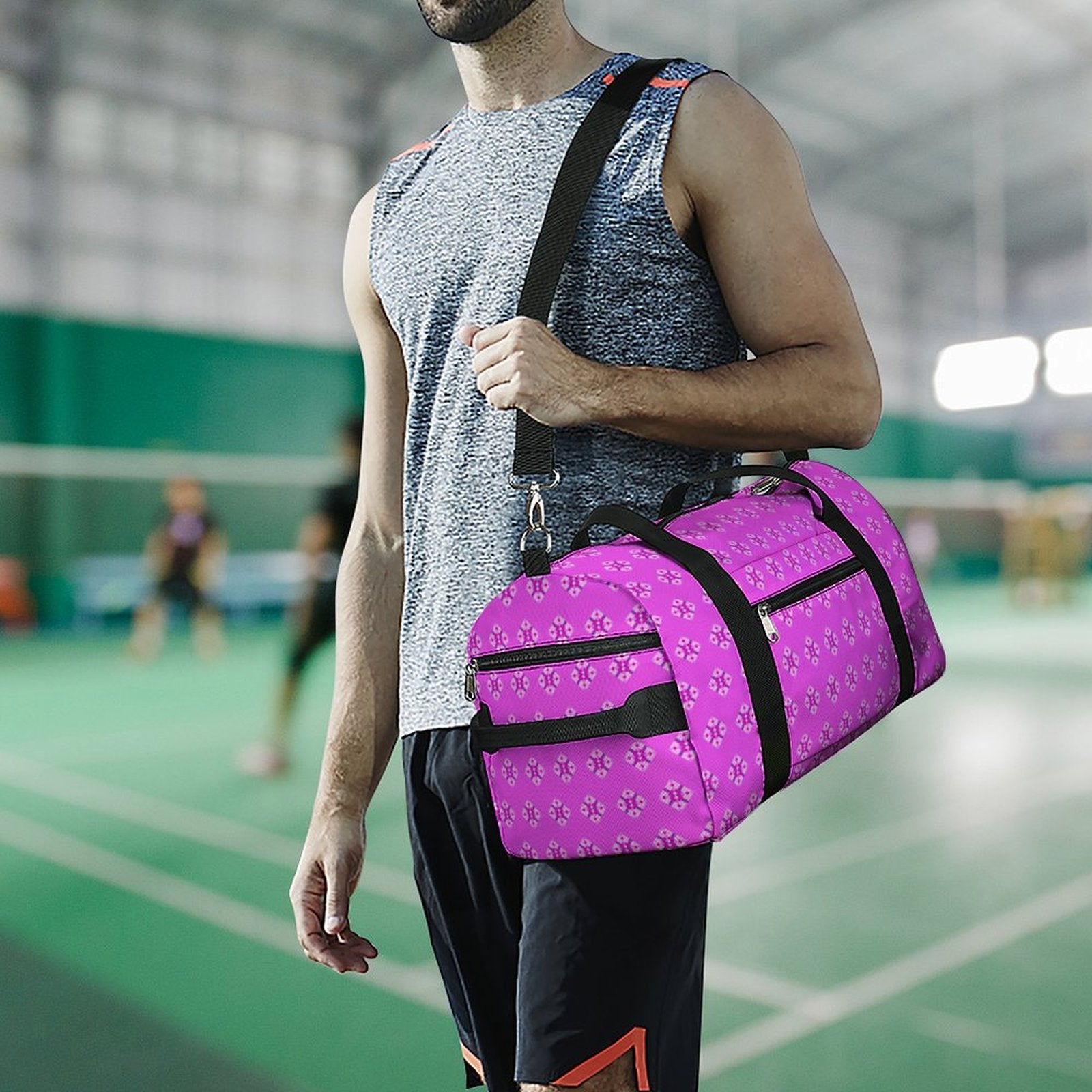 Pink & Purple Diamond - Pink Gym Bag
