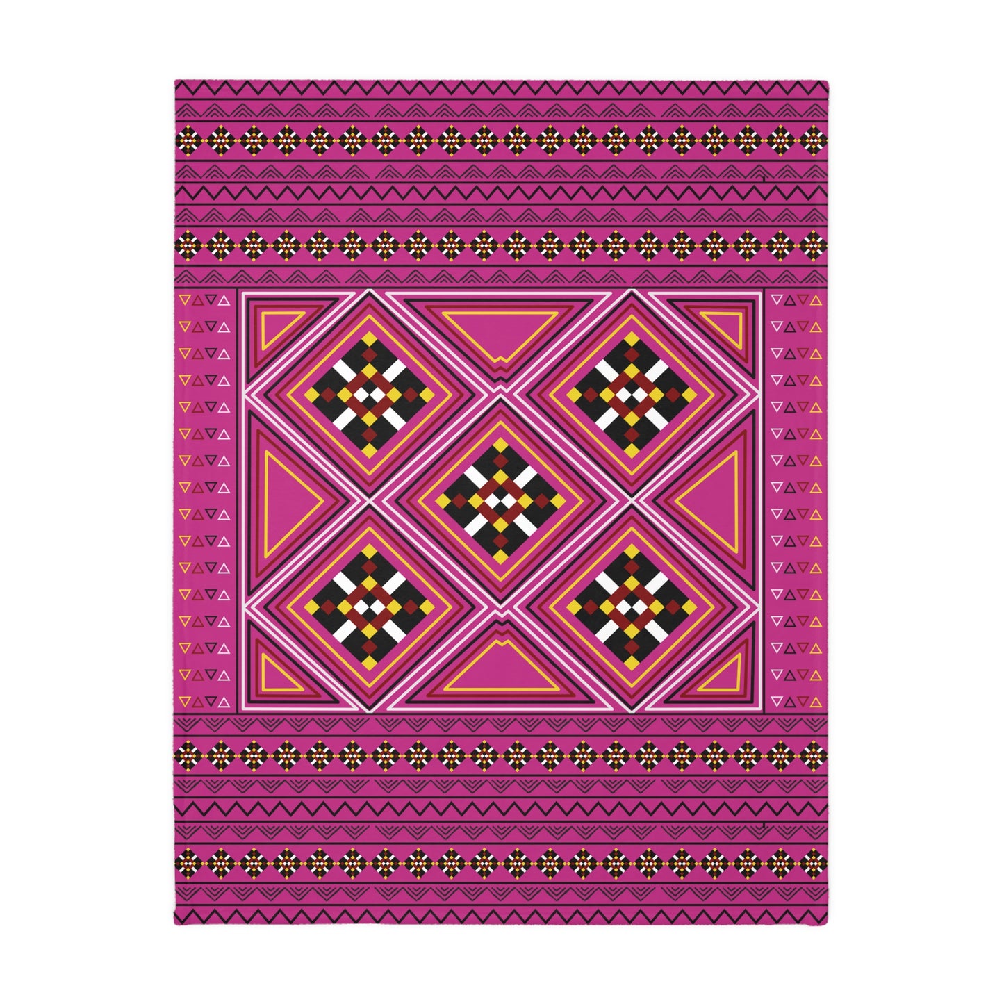 Pink Velveteen Microfiber Blanket (Two-sided print)