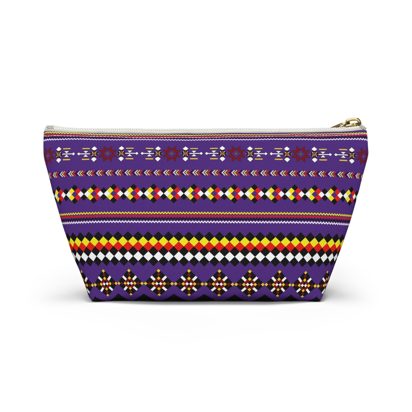 Purple Accessory Pouch, Versatile Makeup Bag, Travel Organizer, Unique Gift for Her, Bright Patterned Clutch, Festival Essentials