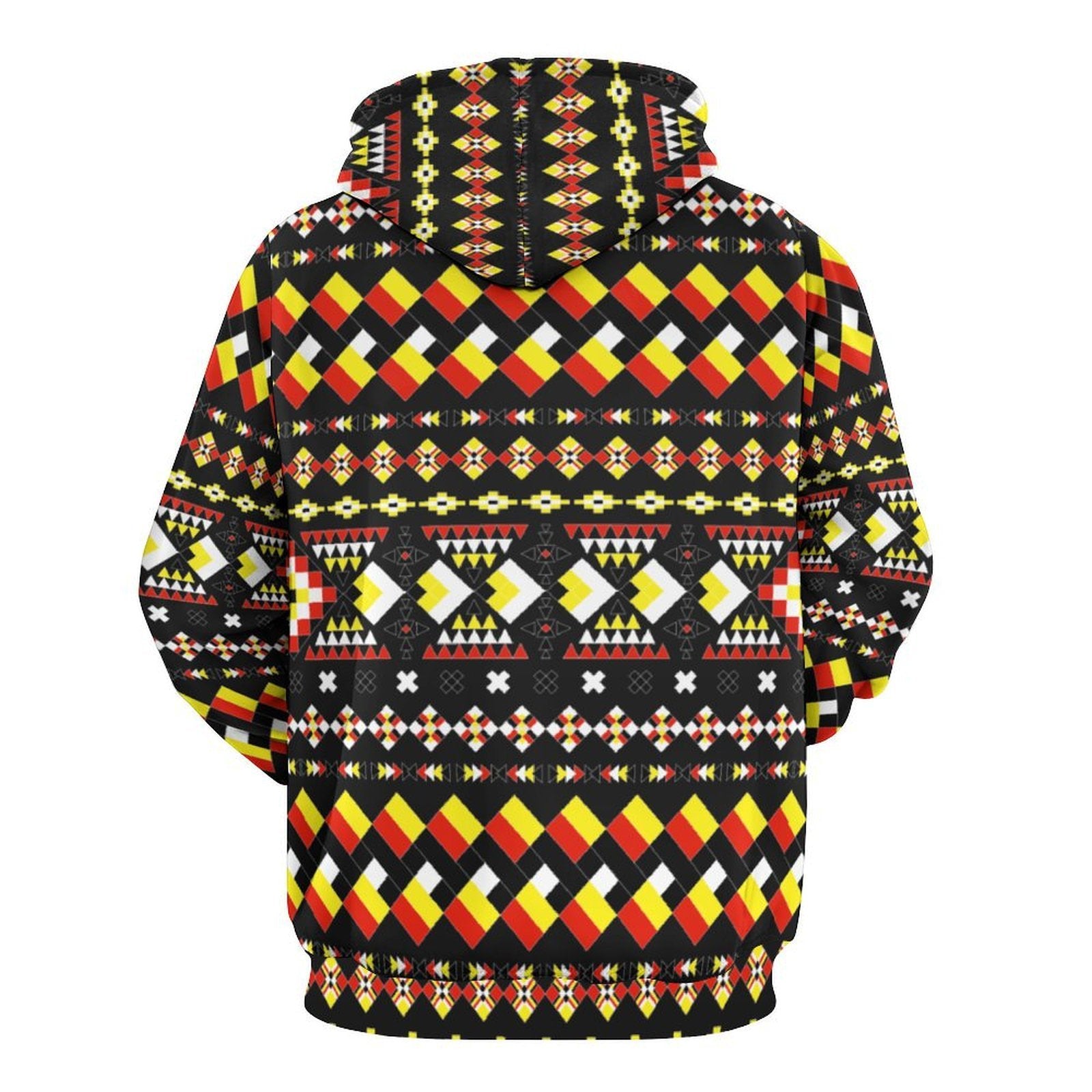 Tribal Design Loose Fit Hoodie for Adults