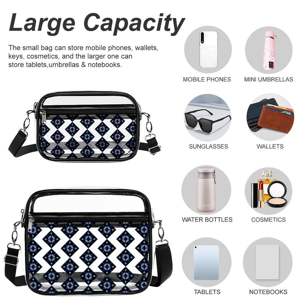 2-Piece Clear Satchel Bag Set DC2