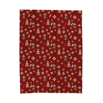 Seminole Dolls Velveteen Plush Blanket Maroon