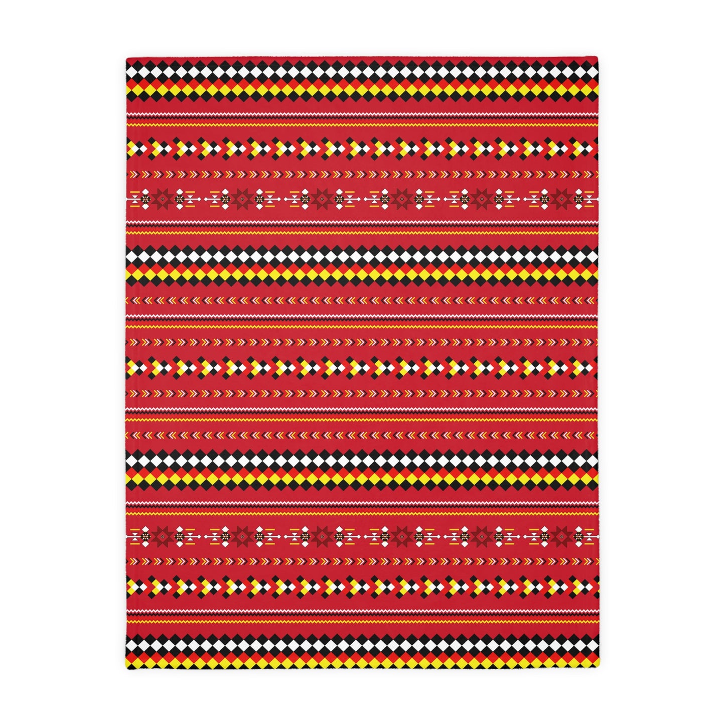 Red Velveteen Microfiber Blanket - Two-Sided