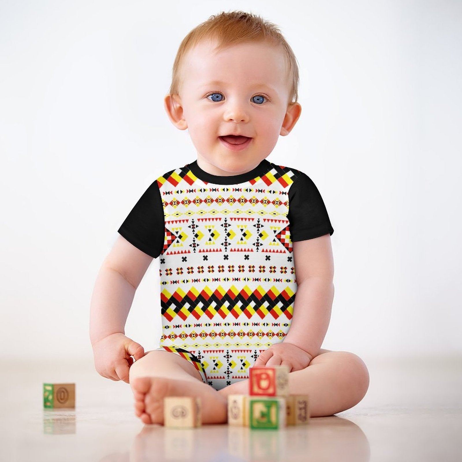 White Short Sleeve Baby Romper