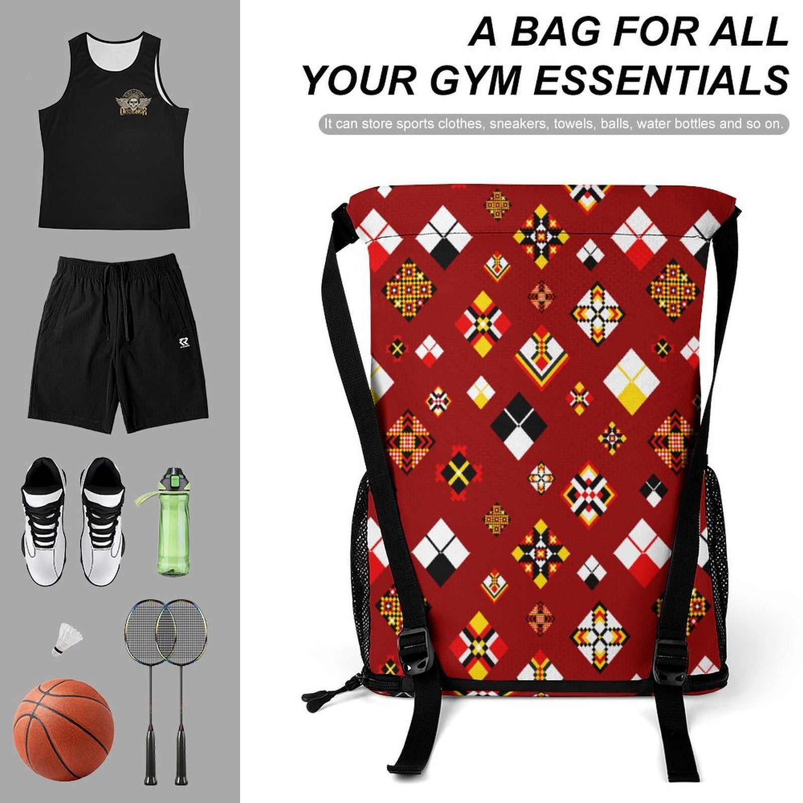 Reds Sports Drawstring Bag