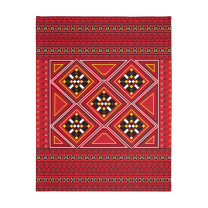 Red Velveteen Microfiber Blanket (Two-sided print)