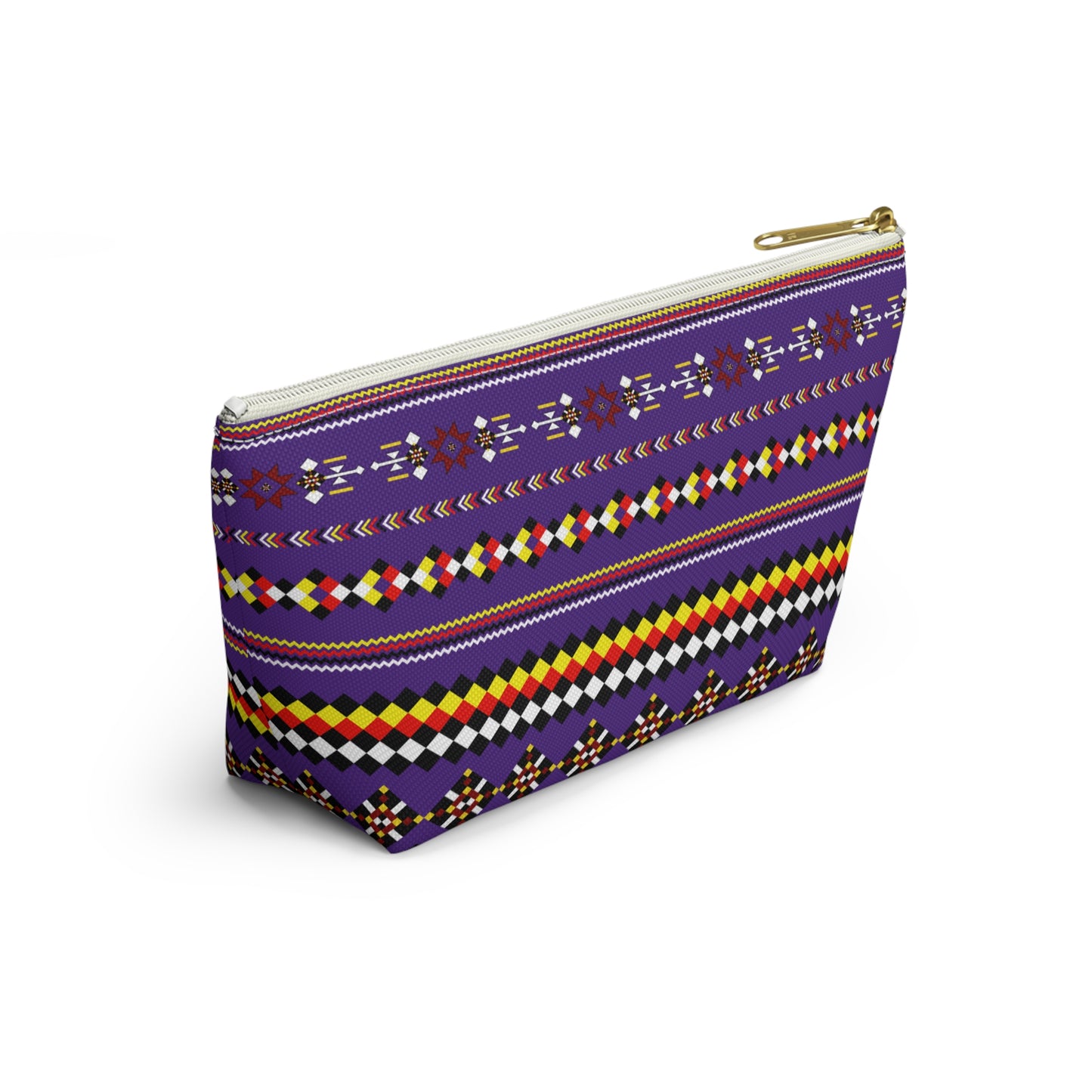 Purple Accessory Pouch, Versatile Makeup Bag, Travel Organizer, Unique Gift for Her, Bright Patterned Clutch, Festival Essentials
