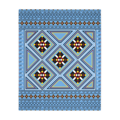 Blue Velveteen Microfiber Blanket (Two-sided print)