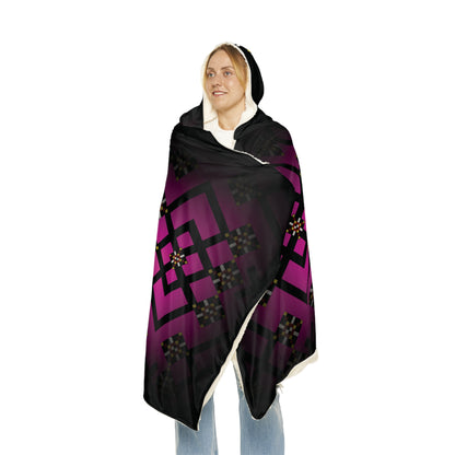 Cozy Snuggle Blanket, Warm Throw for Movies, Gift for Homebodies, Soft Hooded Blanket, Perfect for Cold Nights, Unique Pattern Design
