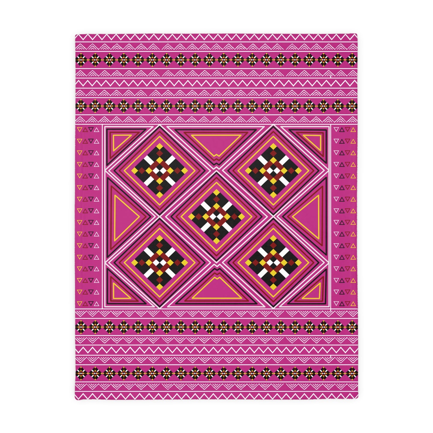 Pink Velveteen Microfiber Blanket (Two-sided print)