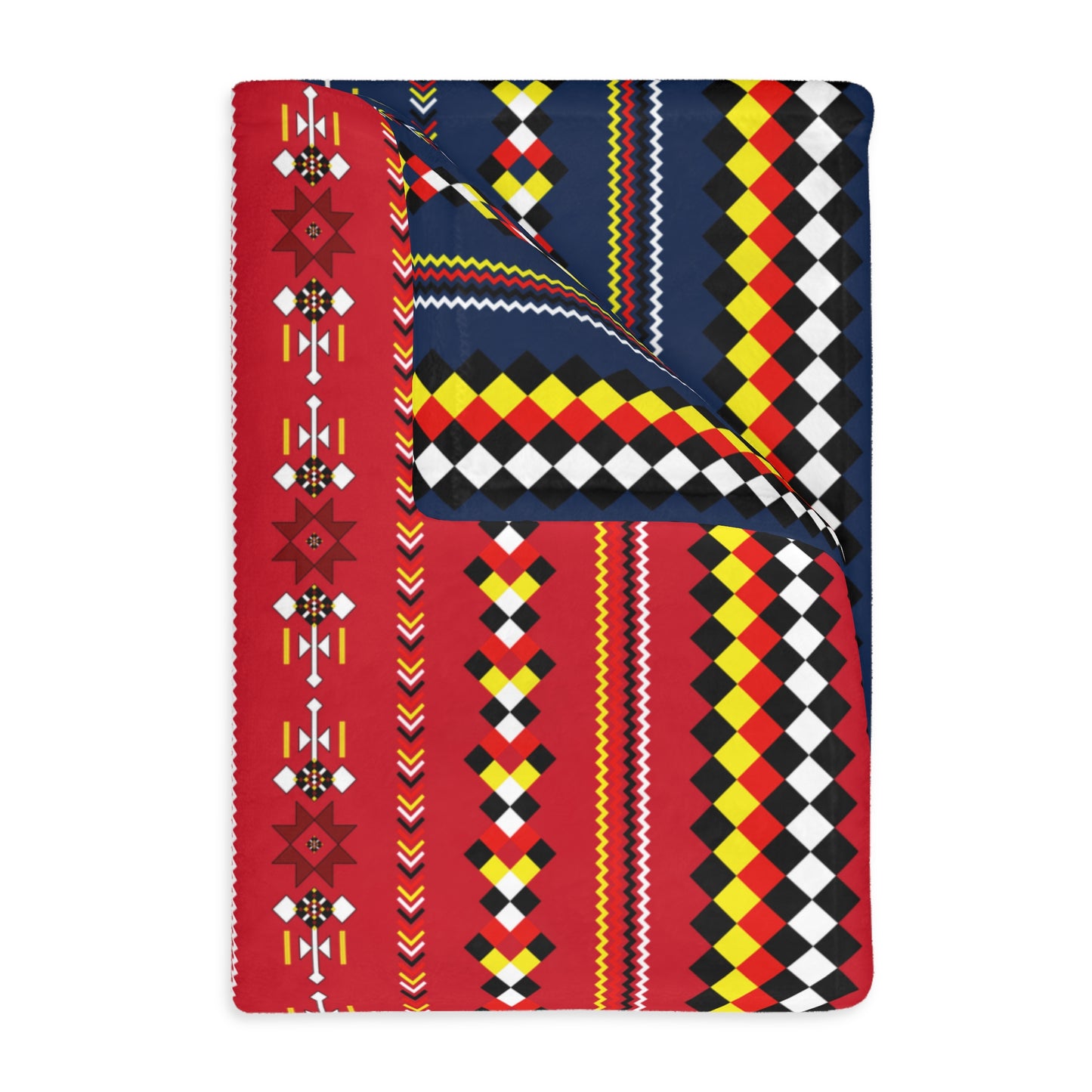 Red Velveteen Microfiber Blanket - Two-Sided