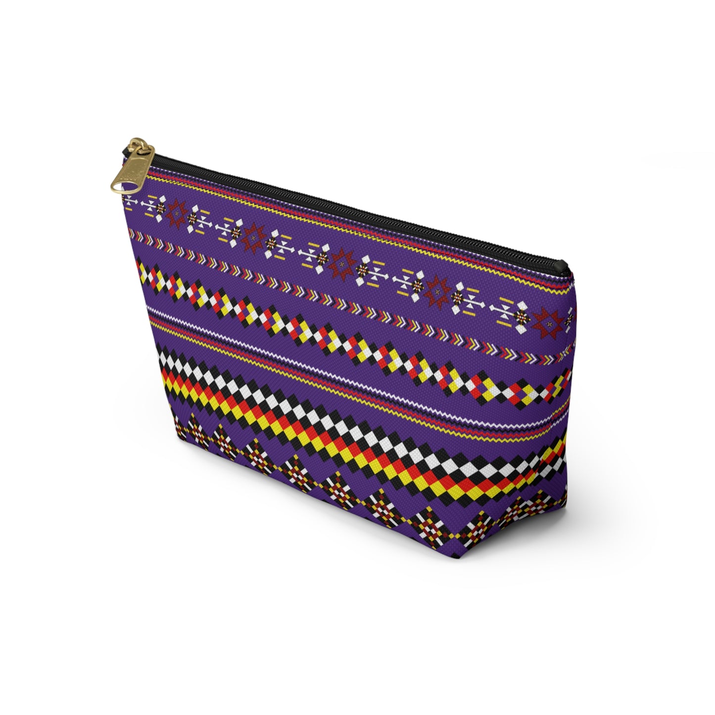 Purple Accessory Pouch, Versatile Makeup Bag, Travel Organizer, Unique Gift for Her, Bright Patterned Clutch, Festival Essentials