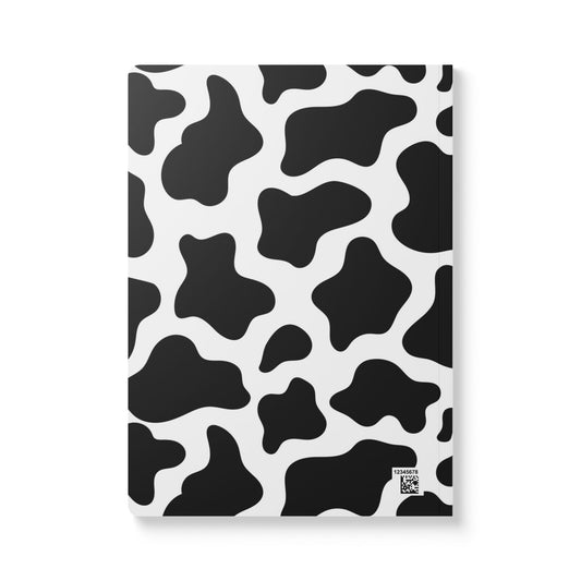 Cow Print Softcover Journal, Cute Notebook for Cow Lovers, Animal Print Diary, Gift for Kids and Teens, School or Journaling Use