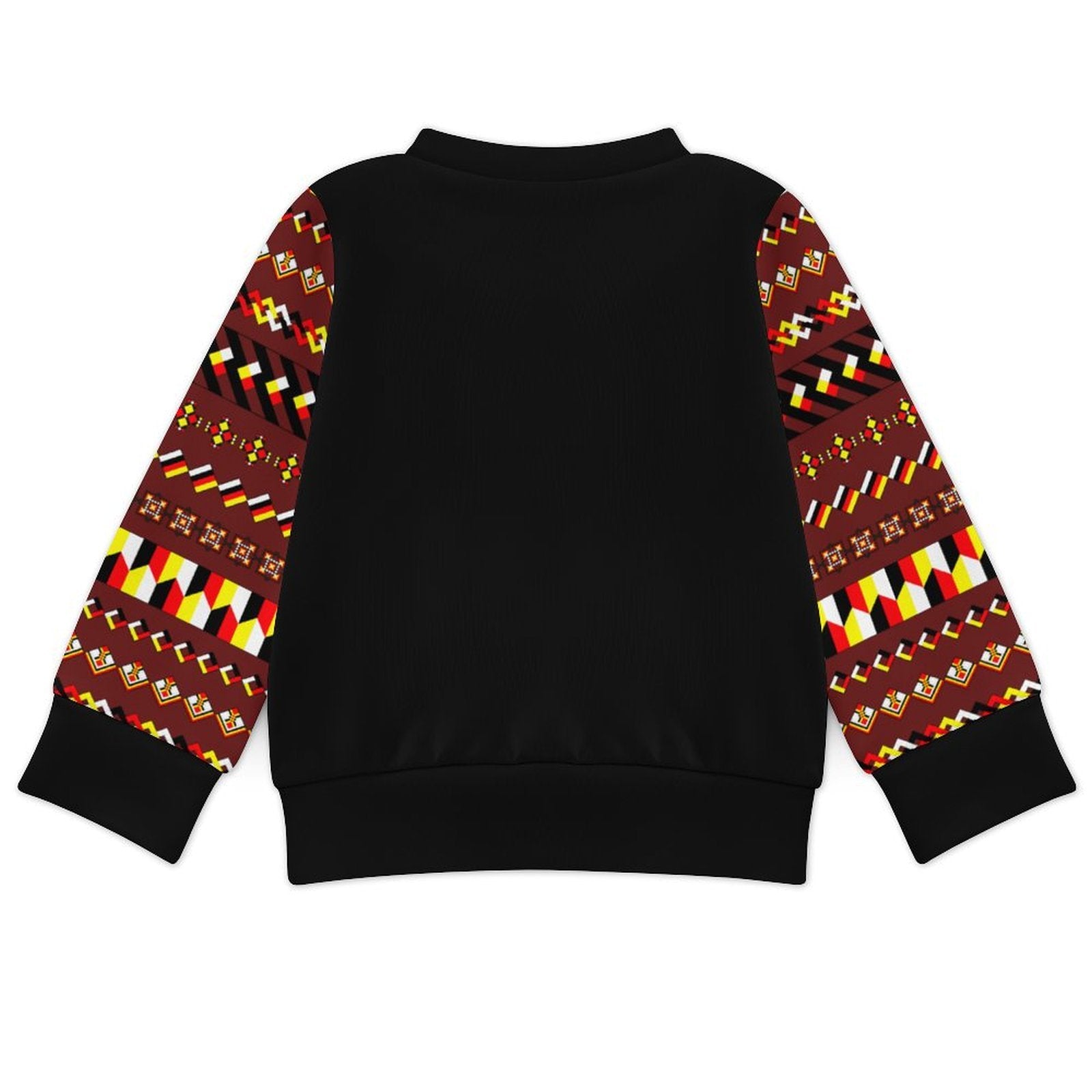 Black & Maroon Toddlers' Crewneck Sweatshirt