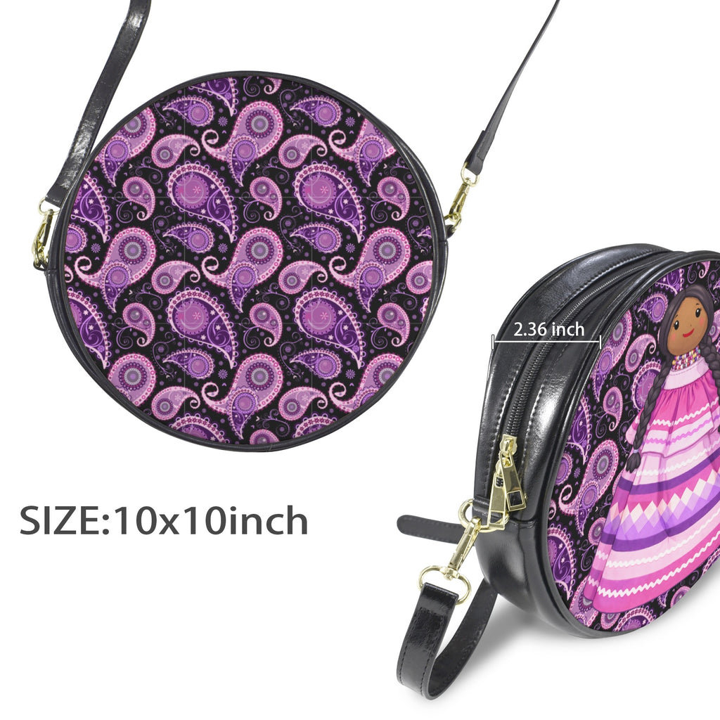 Paisley Round Sling Bag (Large)