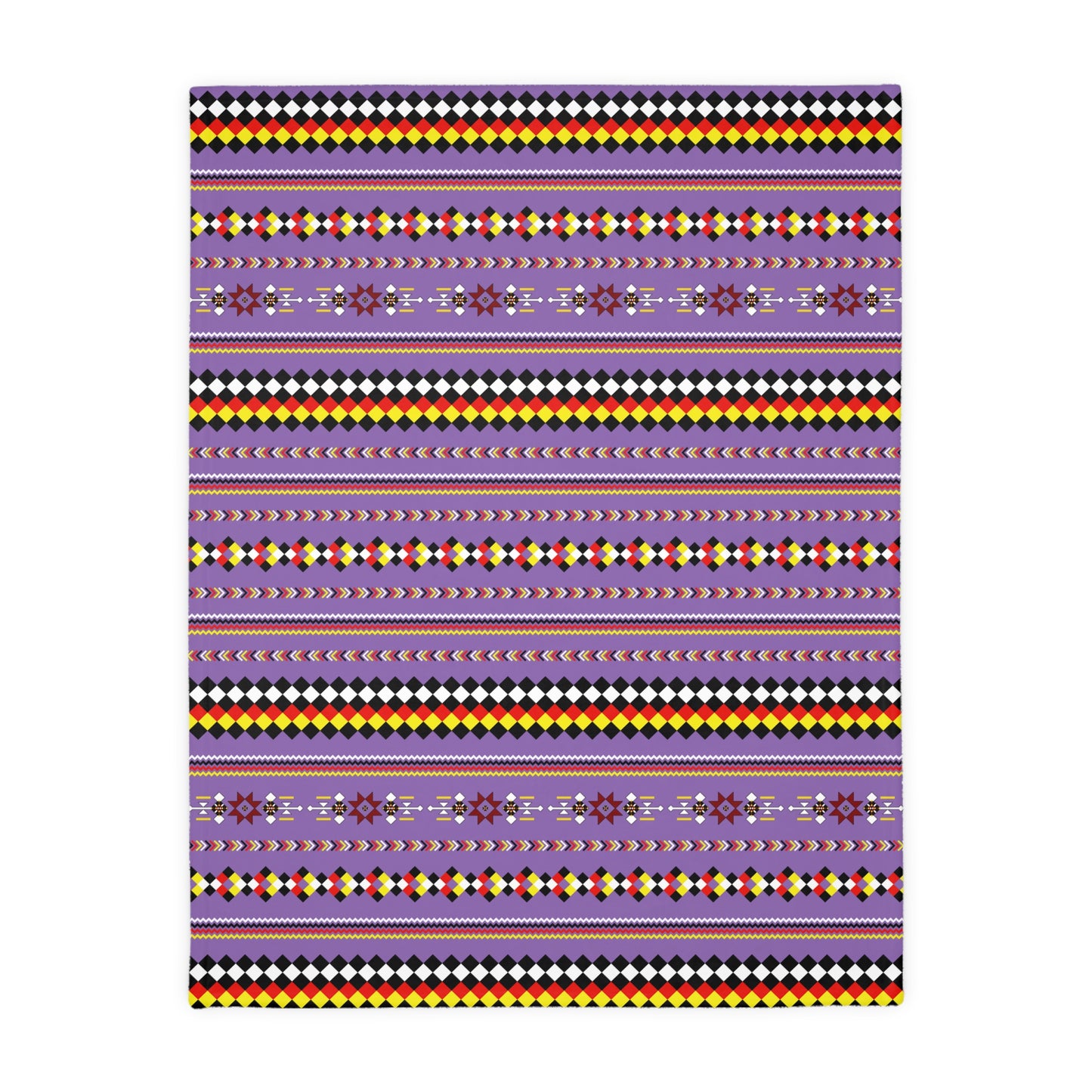 Purple Velveteen Microfiber Blanket - Two-Sided