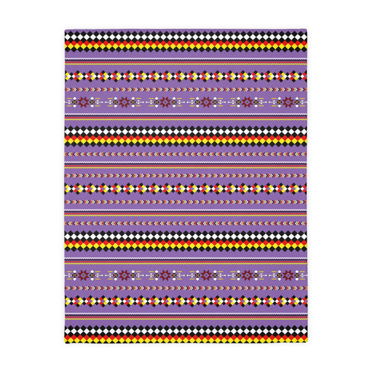 Purple Velveteen Microfiber Blanket - Two-Sided