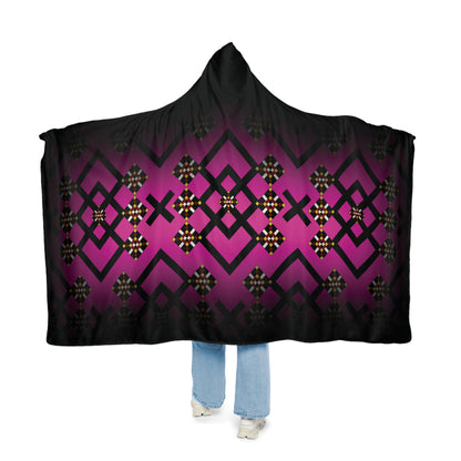 Cozy Snuggle Blanket, Warm Throw for Movies, Gift for Homebodies, Soft Hooded Blanket, Perfect for Cold Nights, Unique Pattern Design