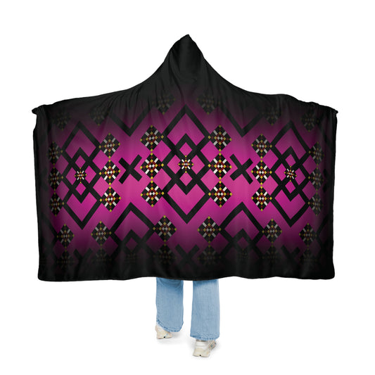 Cozy Snuggle Blanket, Warm Throw for Movies, Gift for Homebodies, Soft Hooded Blanket, Perfect for Cold Nights, Unique Pattern Design