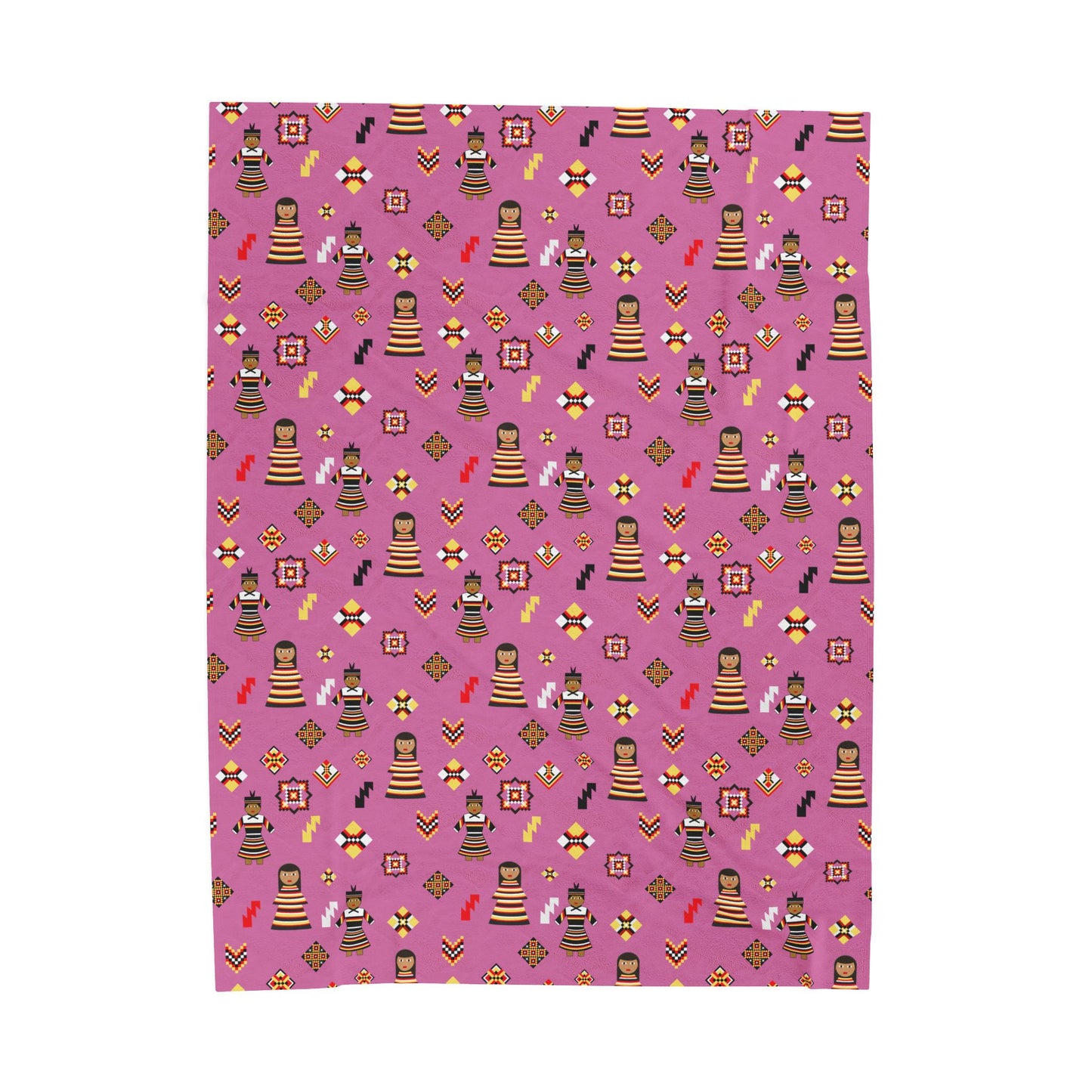 Pink Seminole Dolls Velveteen Plush Blanket