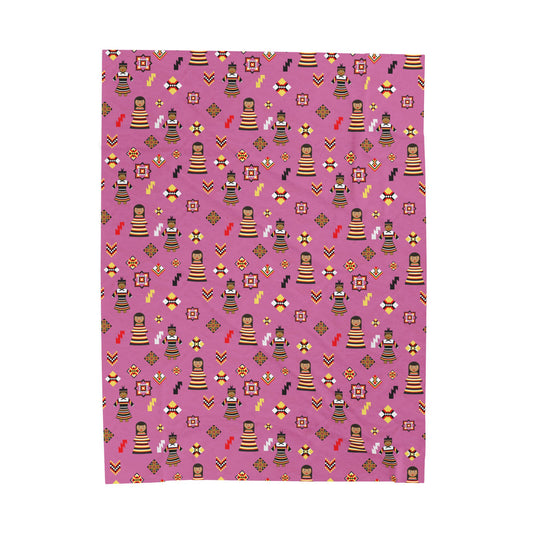 Pink Seminole Dolls Velveteen Plush Blanket