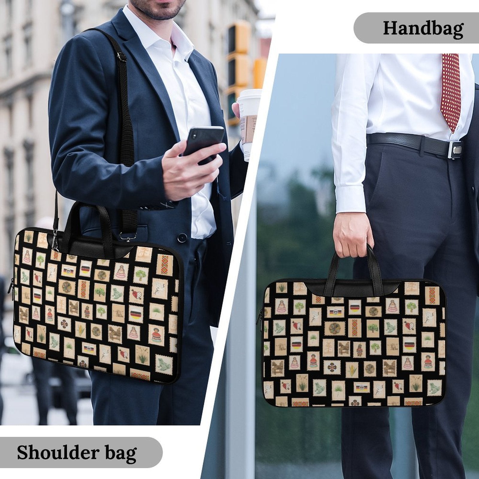 Postage PU Leather Laptop Bag 42x30.5cm