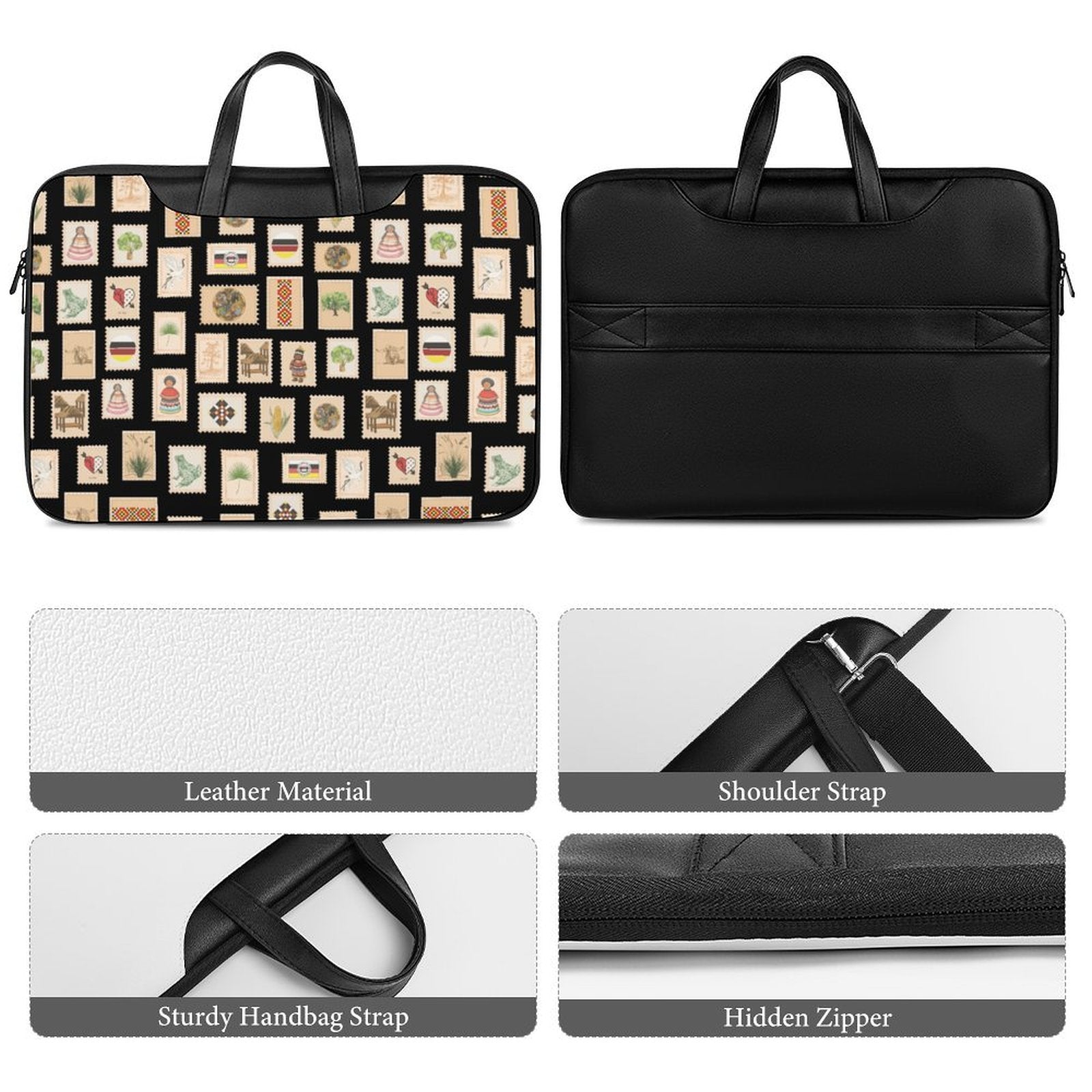Postage PU Leather Laptop Bag 42x30.5cm