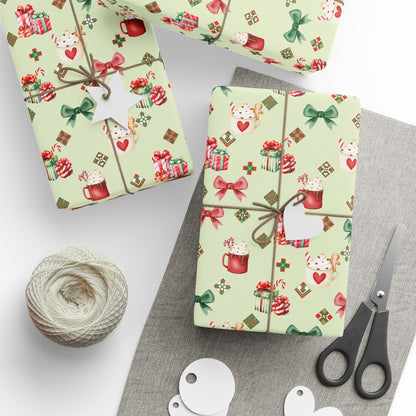 Holiday Wrapping Paper | Festive Gift Wrap, Christmas Packaging, Birthday Wrap, Floral Design, Seasonal Decor