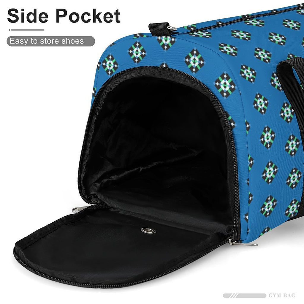 Blue & Green Diamond - Blue Gym Bag