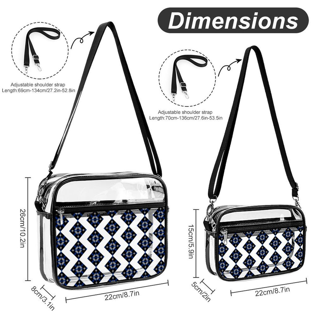 2-Piece Clear Satchel Bag Set DC2