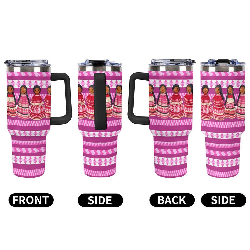 Dolls 40oz Tumbler with Multi-Color Handle