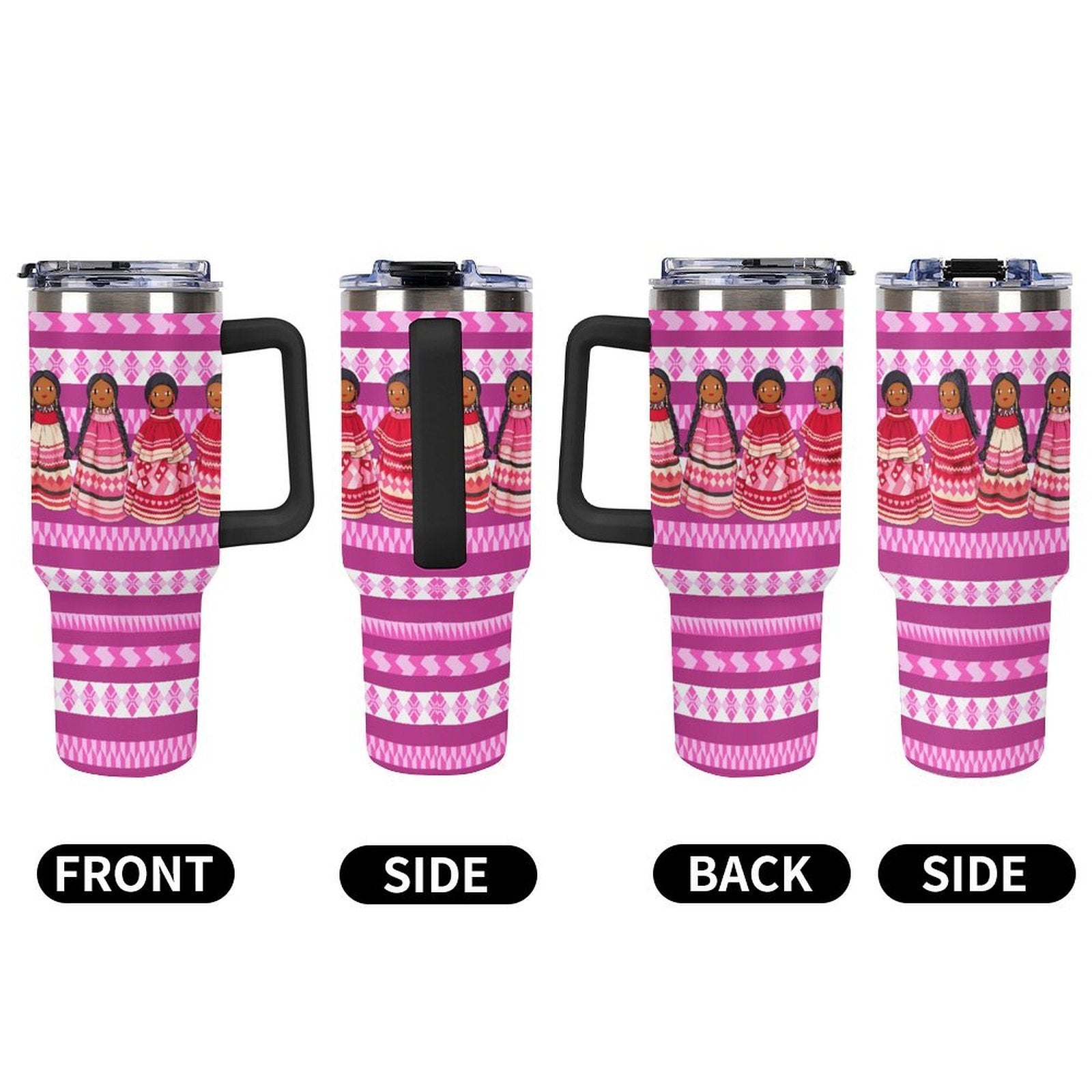 Dolls 40oz Tumbler with Multi-Color Handle