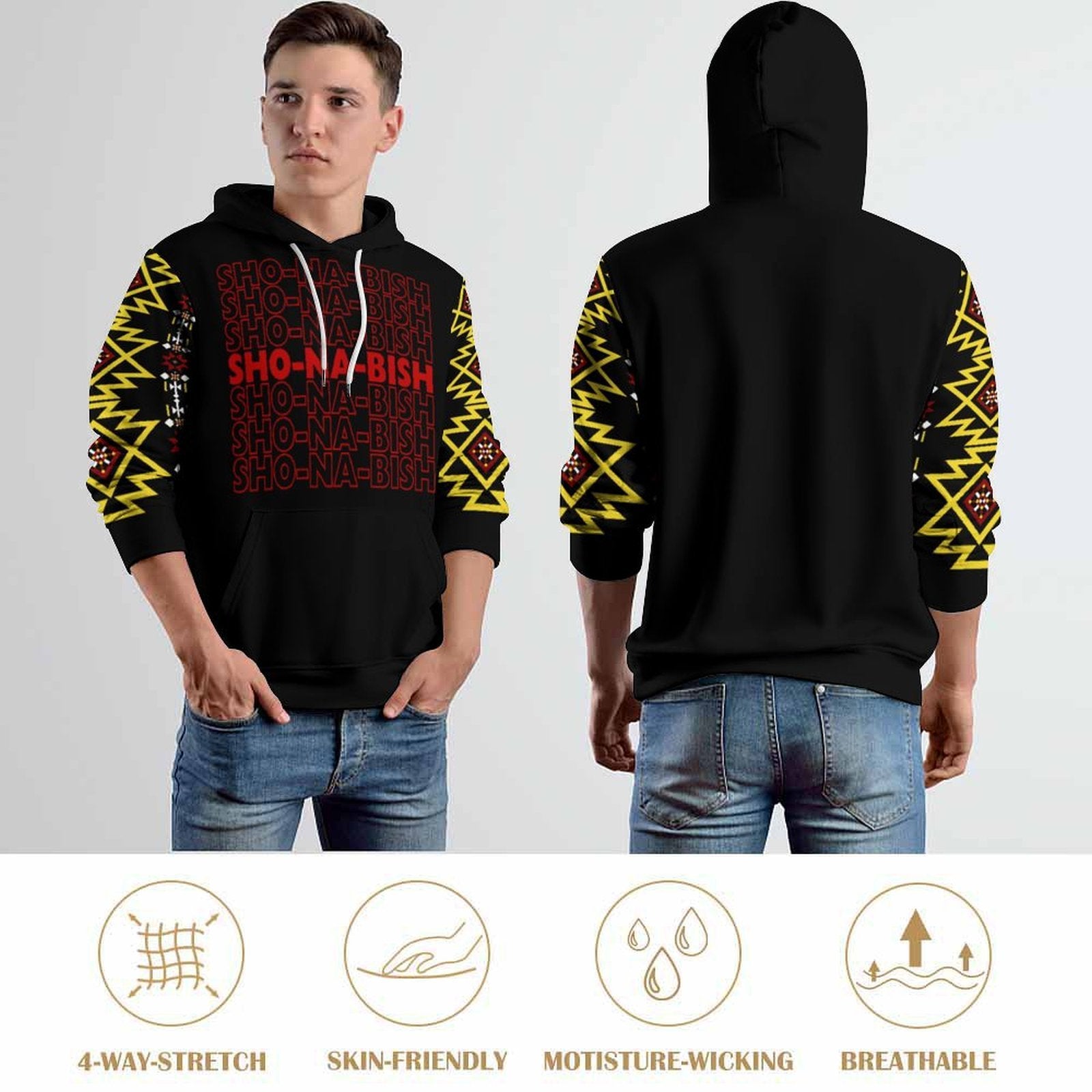 Thank You Design Loose Fit Hoodie for Adults