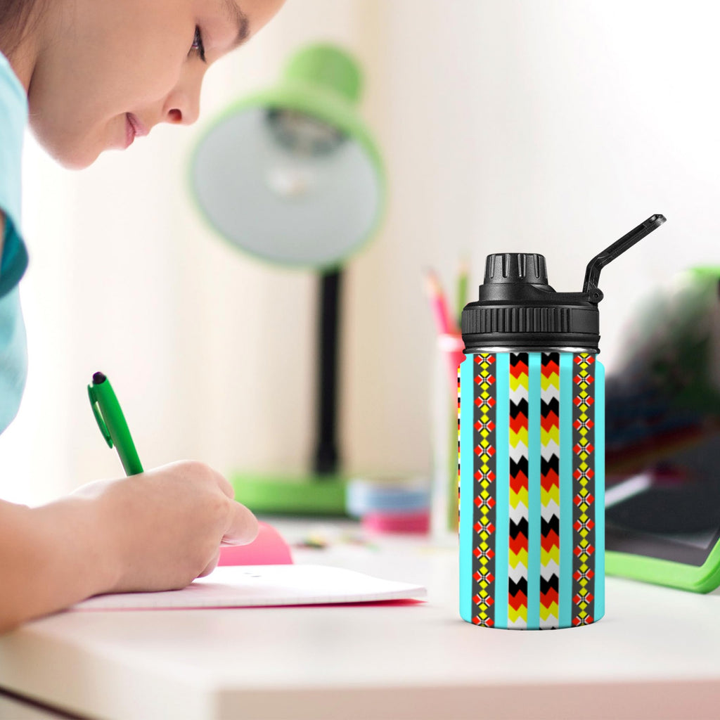 Ice Blue Kids Water Bottle with Chug Lid (12 oz)
