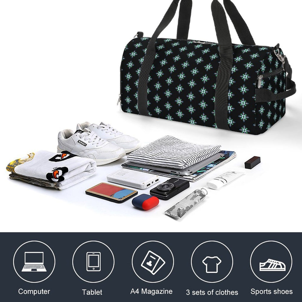 Blue & Green Diamond - Black Gym Bag