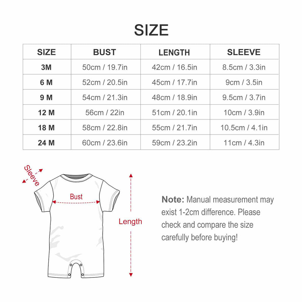 White Short Sleeve Baby Romper