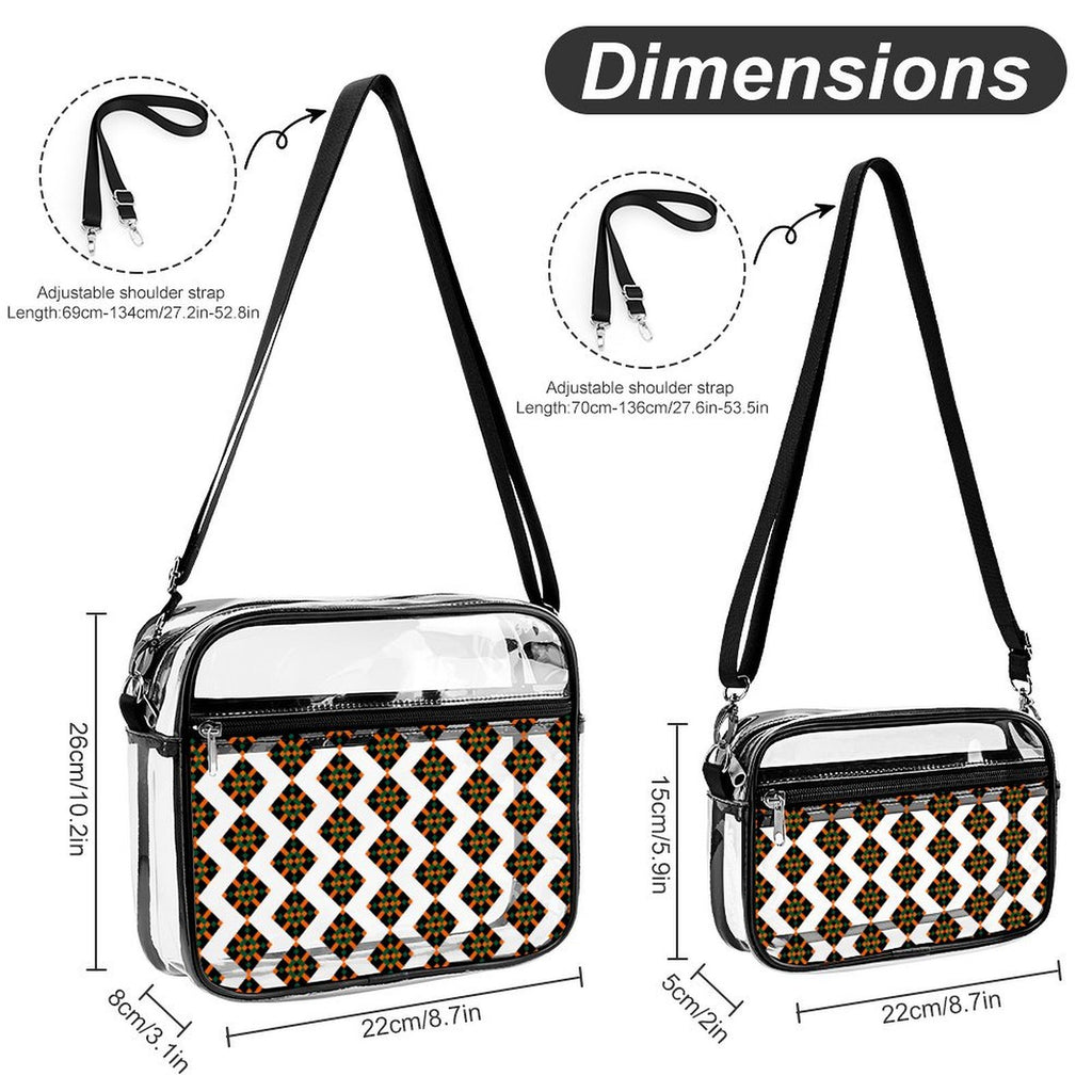 2-Piece Clear Satchel Bag Set UM1