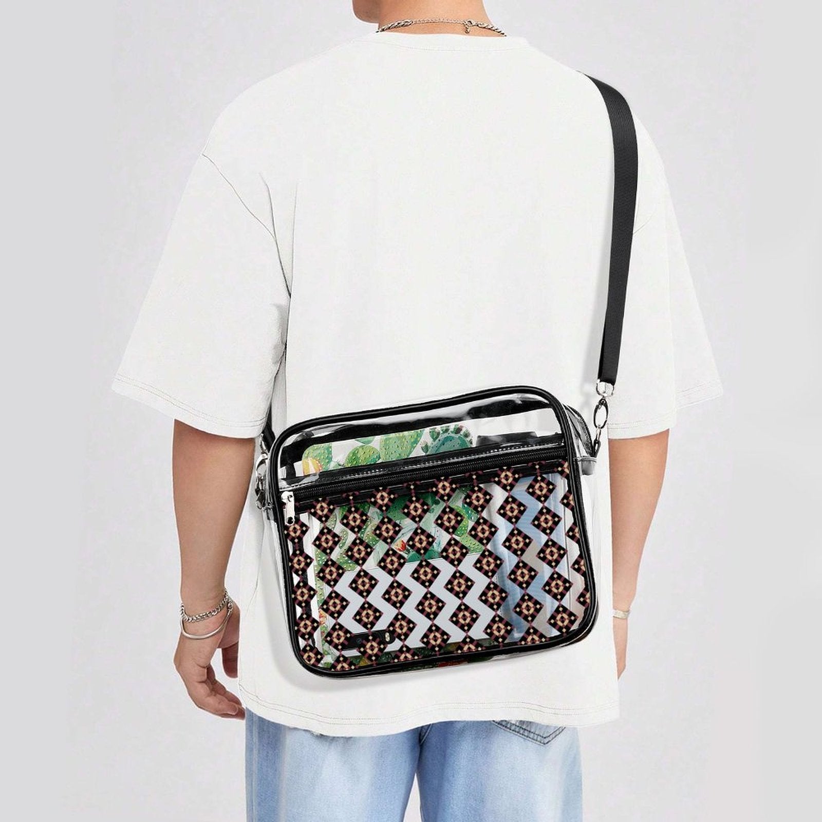2-Piece Clear Satchel Bag Set FS1