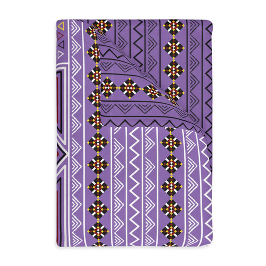 Purple Velveteen Microfiber Blanket (Two-sided print)