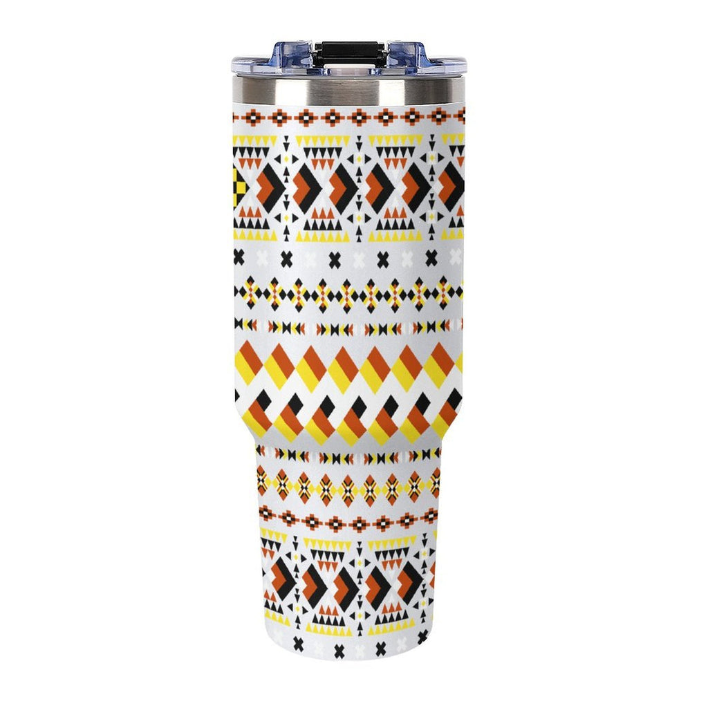 Tribal 40oz Tumbler with Multi-Color Handle