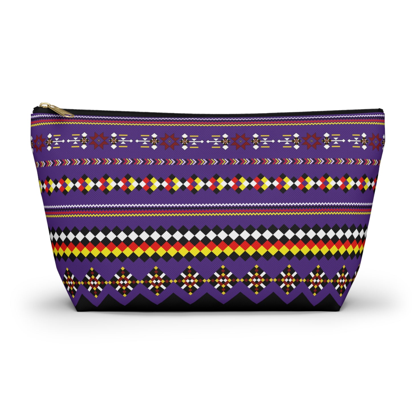 Purple Accessory Pouch, Versatile Makeup Bag, Travel Organizer, Unique Gift for Her, Bright Patterned Clutch, Festival Essentials