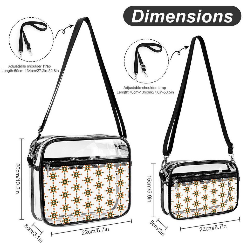 2-Piece Clear Satchel Bag Set UM2