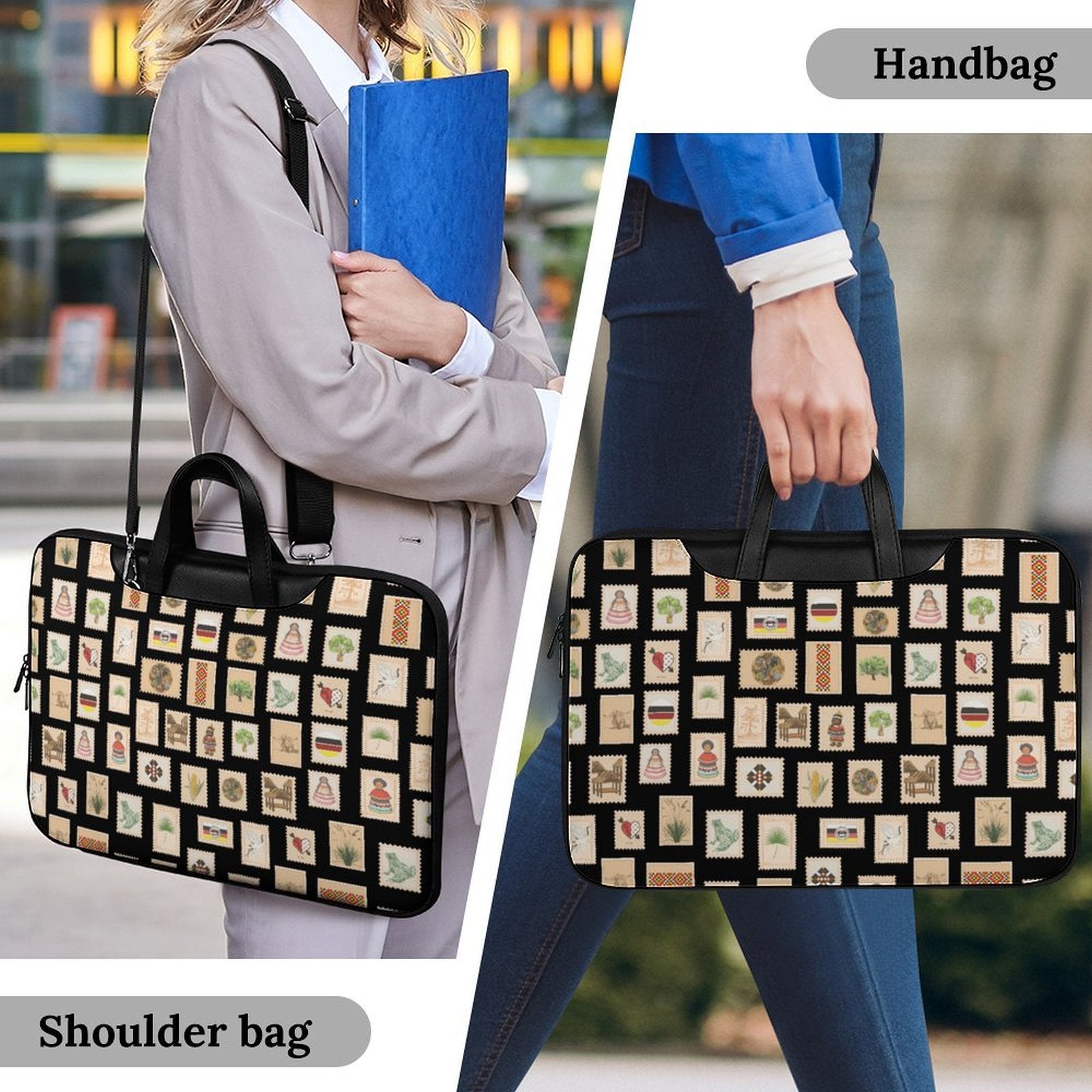 Postage PU Leather Laptop Bag 42x30.5cm