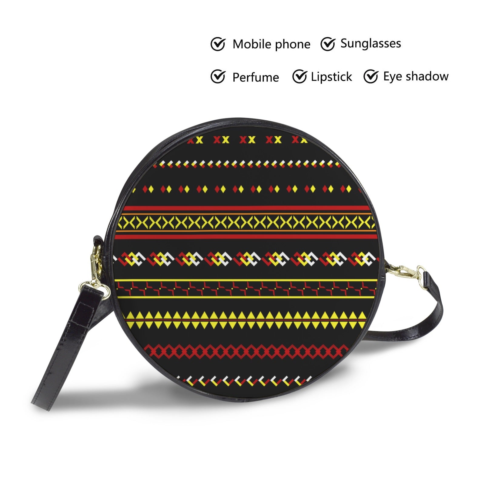 Patchwork Round Sling Bag-Large
