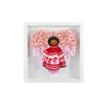 Heart-Shaped Paper Flower Shadow Box 8"- Pink Doll