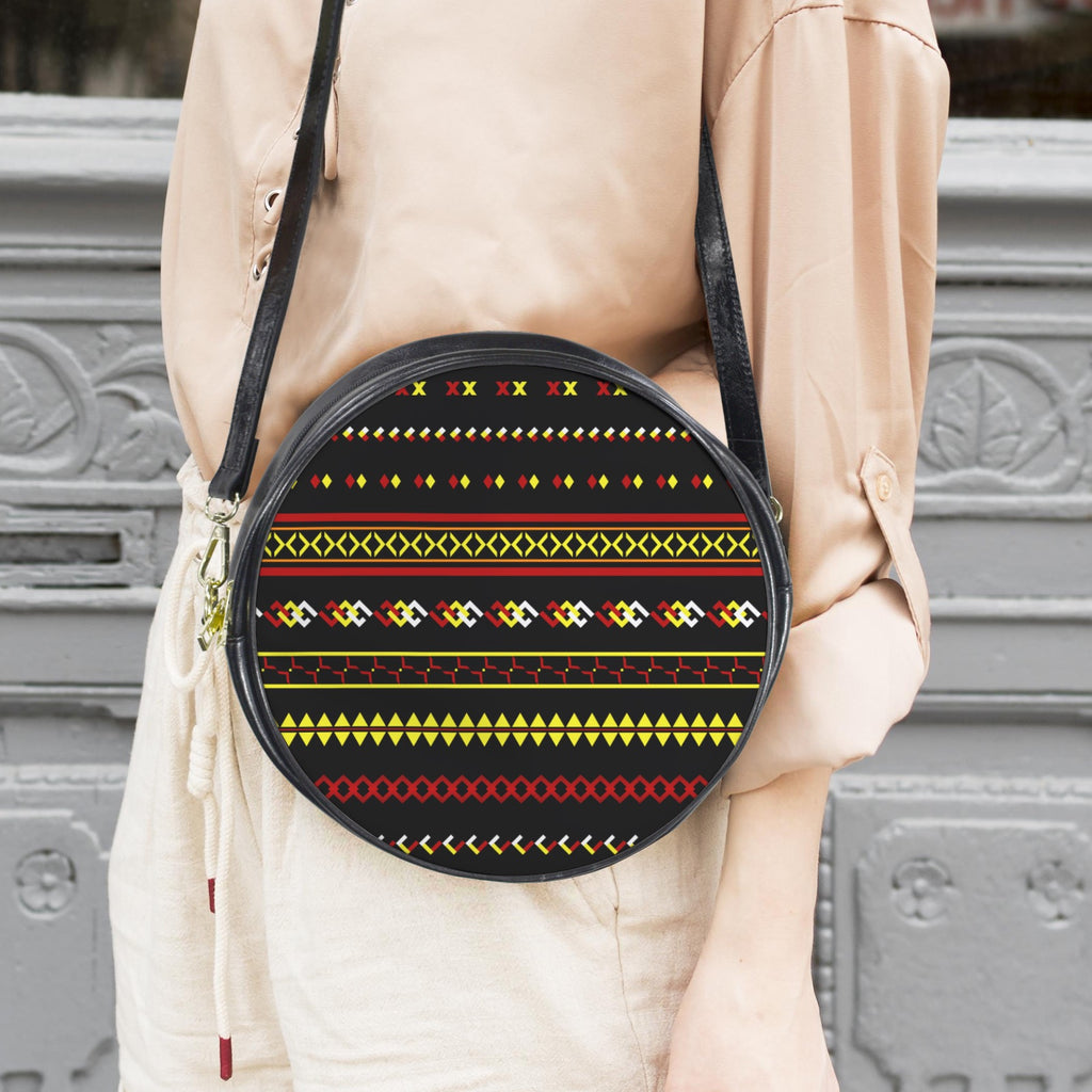 Patchwork Round Sling Bag-Large