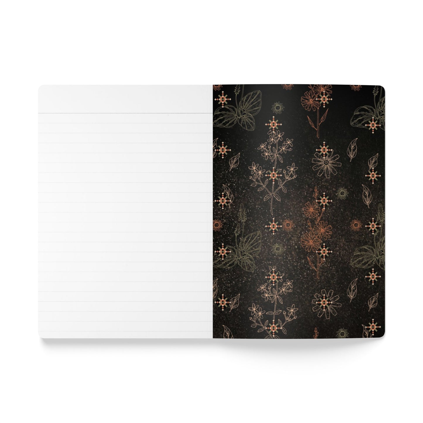 Diamond Floral Softcover Journal