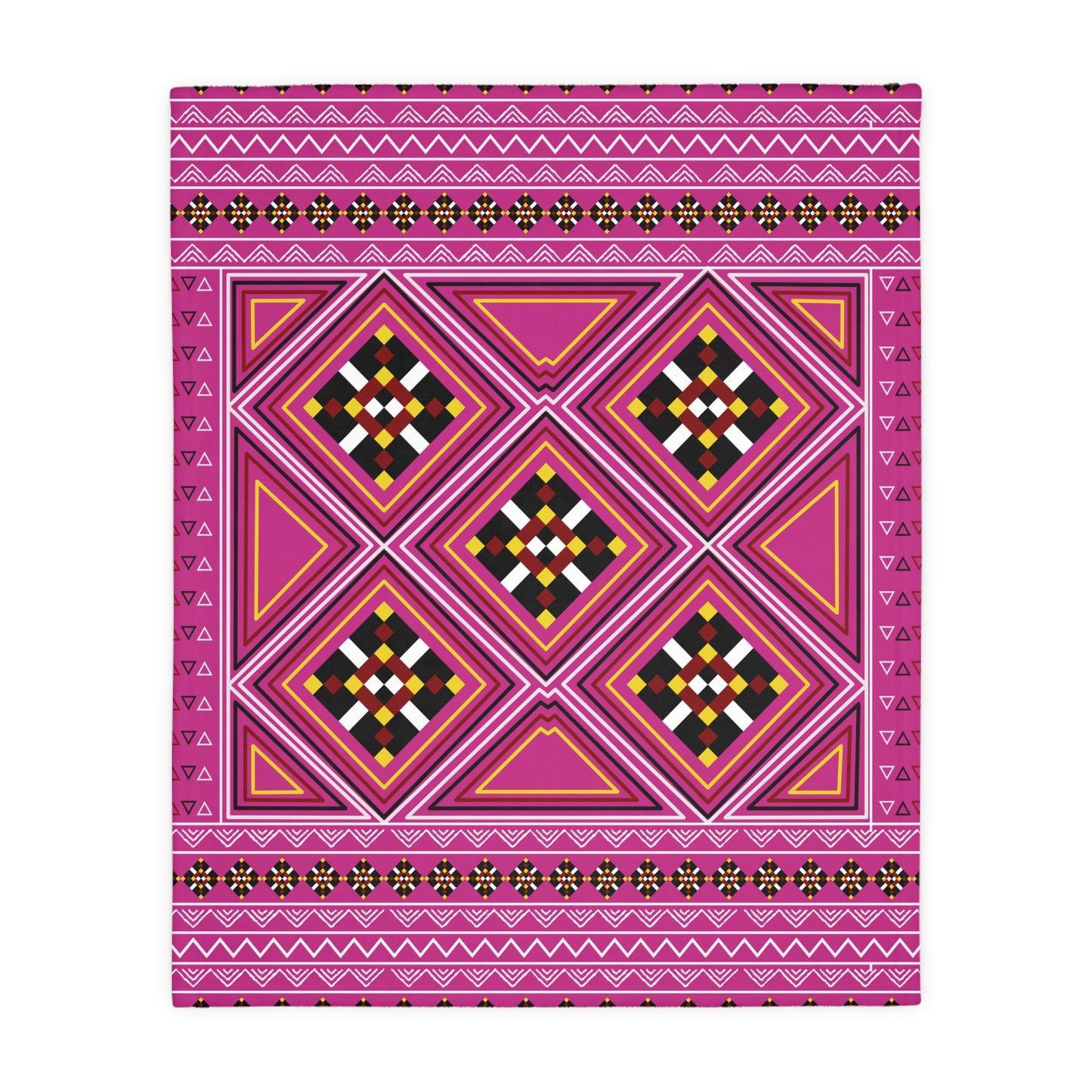 Pink Velveteen Microfiber Blanket (Two-sided print)