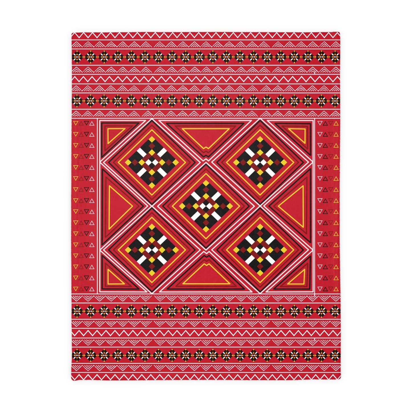 Red Velveteen Microfiber Blanket (Two-sided print)